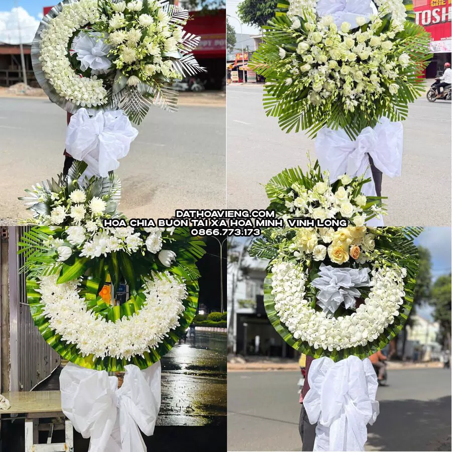 Mẫu hoa chia buồn tham khảo tại Xã Hòa Minh, Vĩnh Long