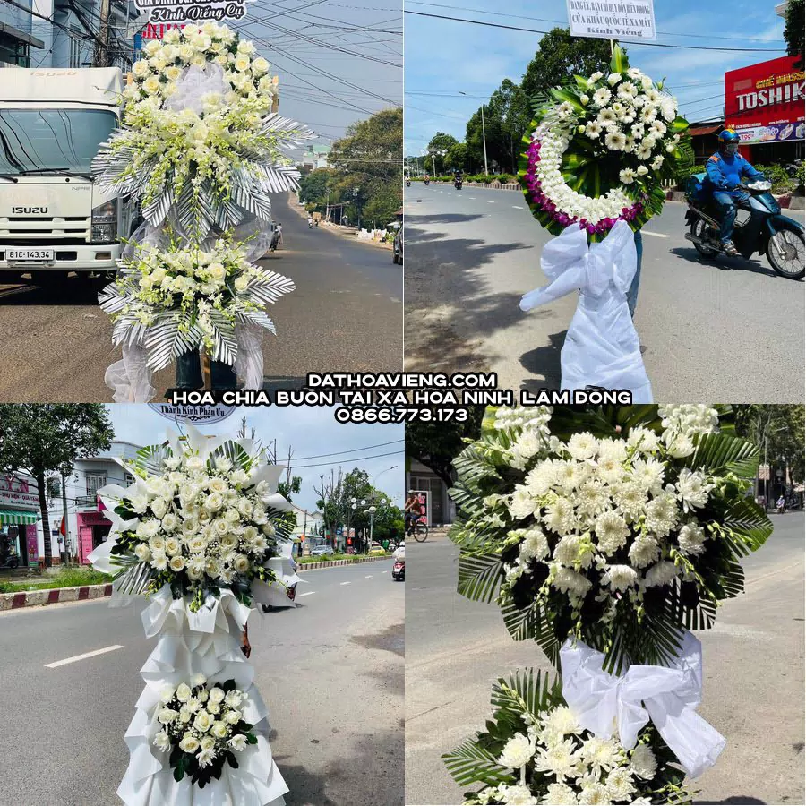 Mẫu hoa chia buồn tham khảo tại Xã Hòa Ninh, Lâm Đồng