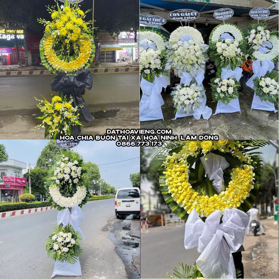 Mẫu hoa chia buồn tham khảo tại Xã Hòa Ninh, Lâm Đồng