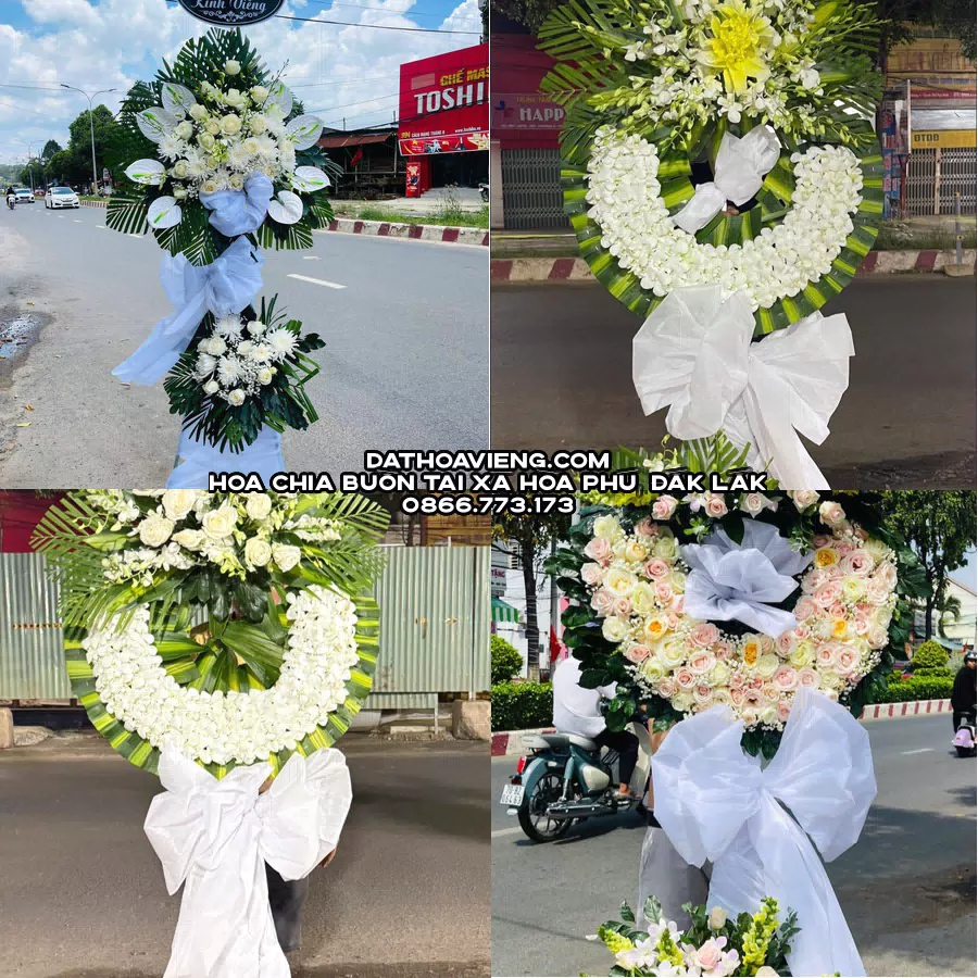 Mẫu hoa chia buồn tham khảo tại Xã Hòa Phú, Đắk Lắk