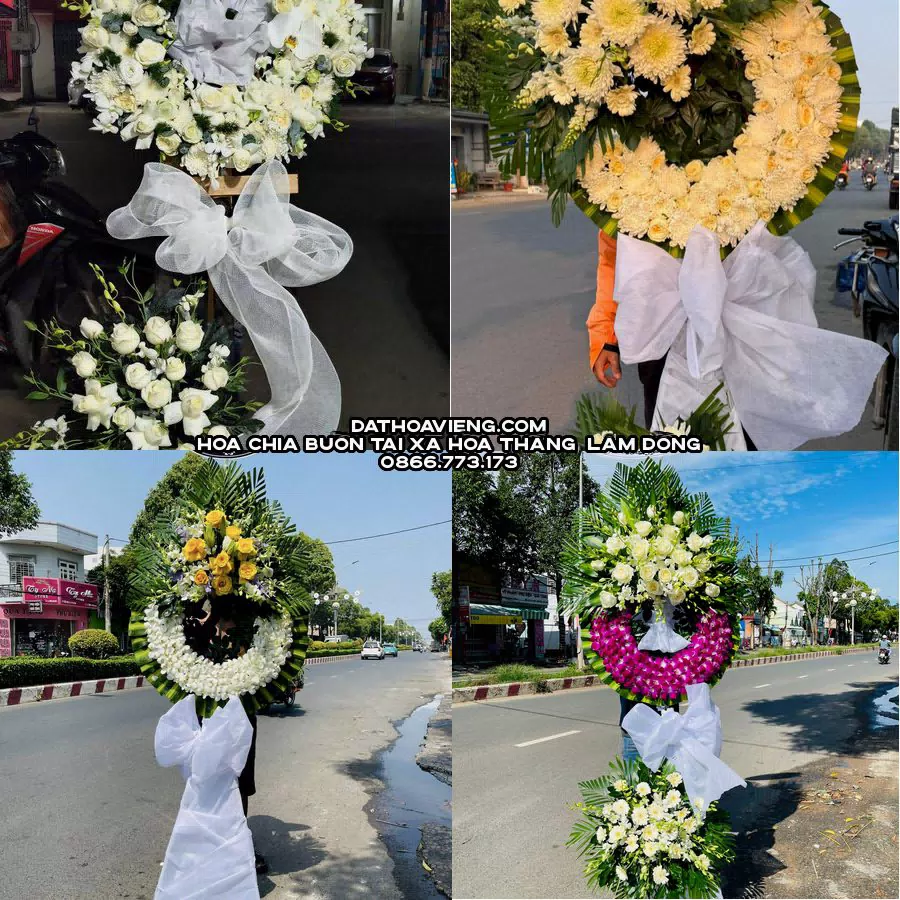 Mẫu hoa chia buồn tham khảo tại Xã Hòa Thắng, Lâm Đồng
