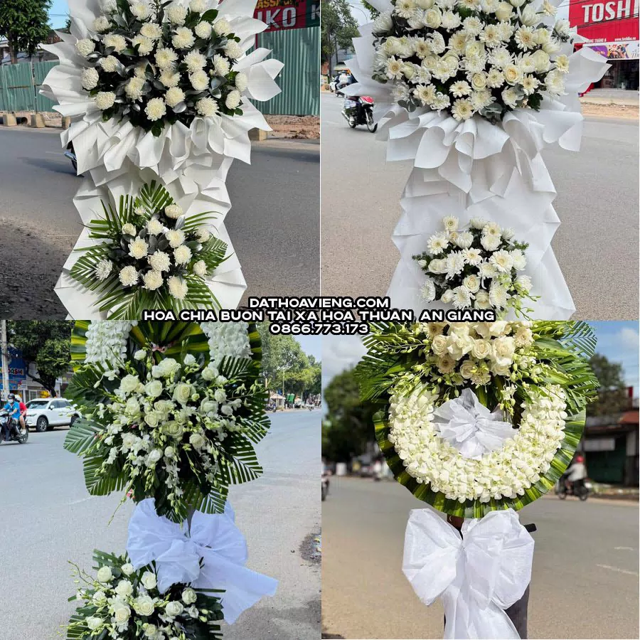 Mẫu hoa chia buồn tham khảo tại Xã Hòa Thuận, An Giang