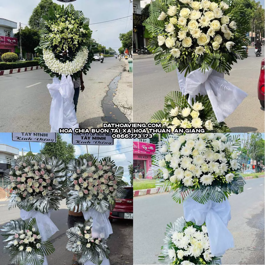Mẫu hoa chia buồn tham khảo tại Xã Hòa Thuận, An Giang