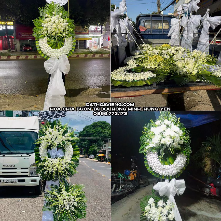 Mẫu hoa chia buồn tham khảo tại Xã Hồng Minh, Hưng Yên