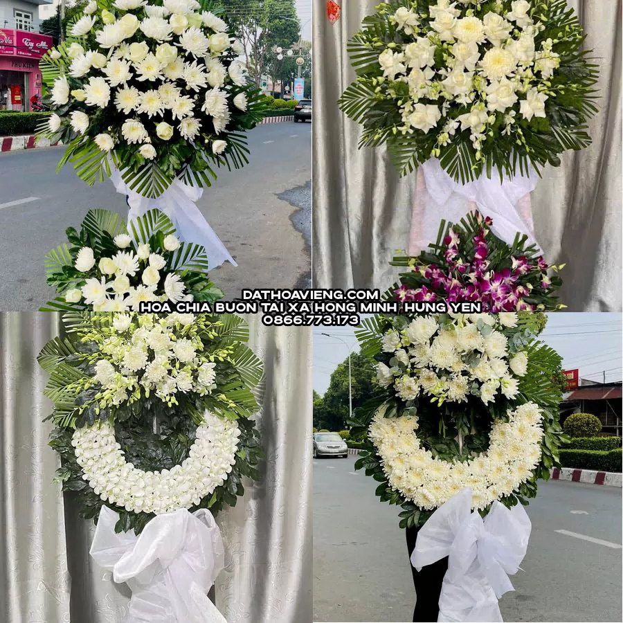 Mẫu hoa chia buồn tham khảo tại Xã Hồng Minh, Hưng Yên