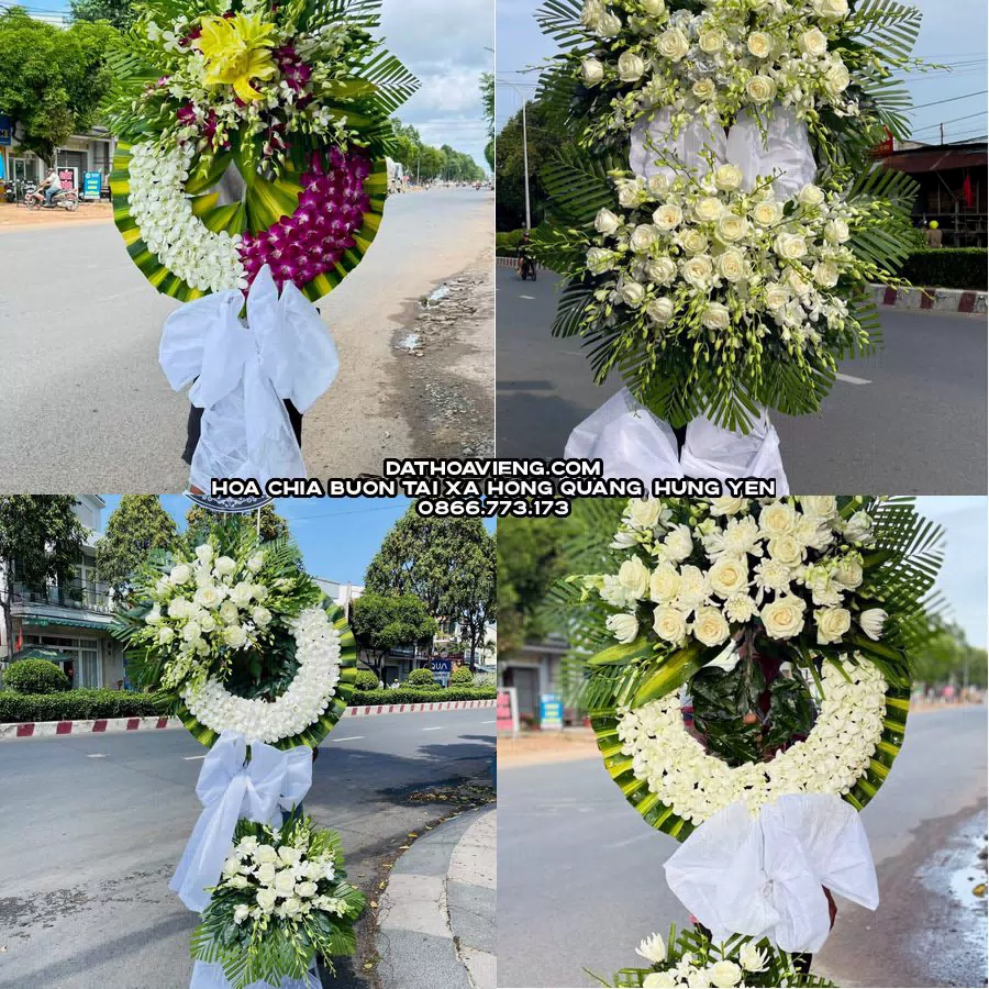 Mẫu hoa chia buồn tham khảo tại Xã Hồng Quang, Hưng Yên