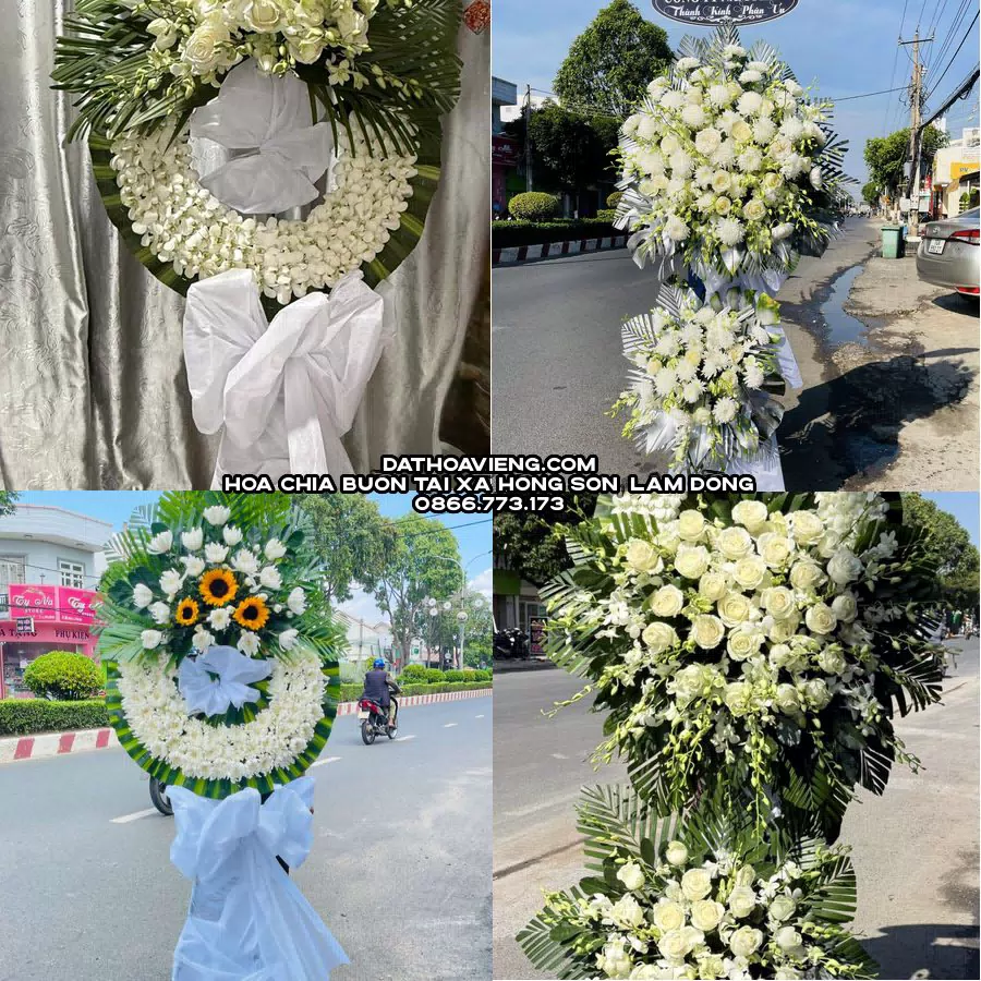Mẫu hoa chia buồn tham khảo tại Xã Hồng Sơn, Lâm Đồng