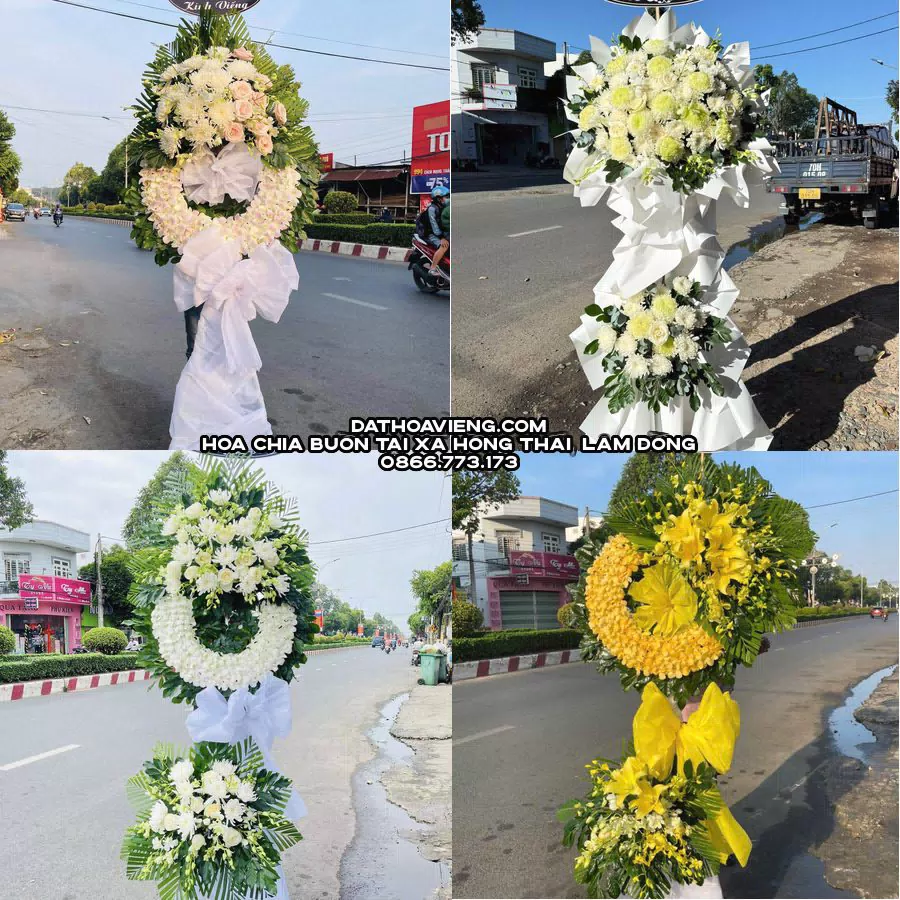 Mẫu hoa chia buồn tham khảo tại Xã Hồng Thái, Lâm Đồng