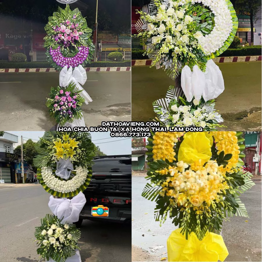 Mẫu hoa chia buồn tham khảo tại Xã Hồng Thái, Lâm Đồng