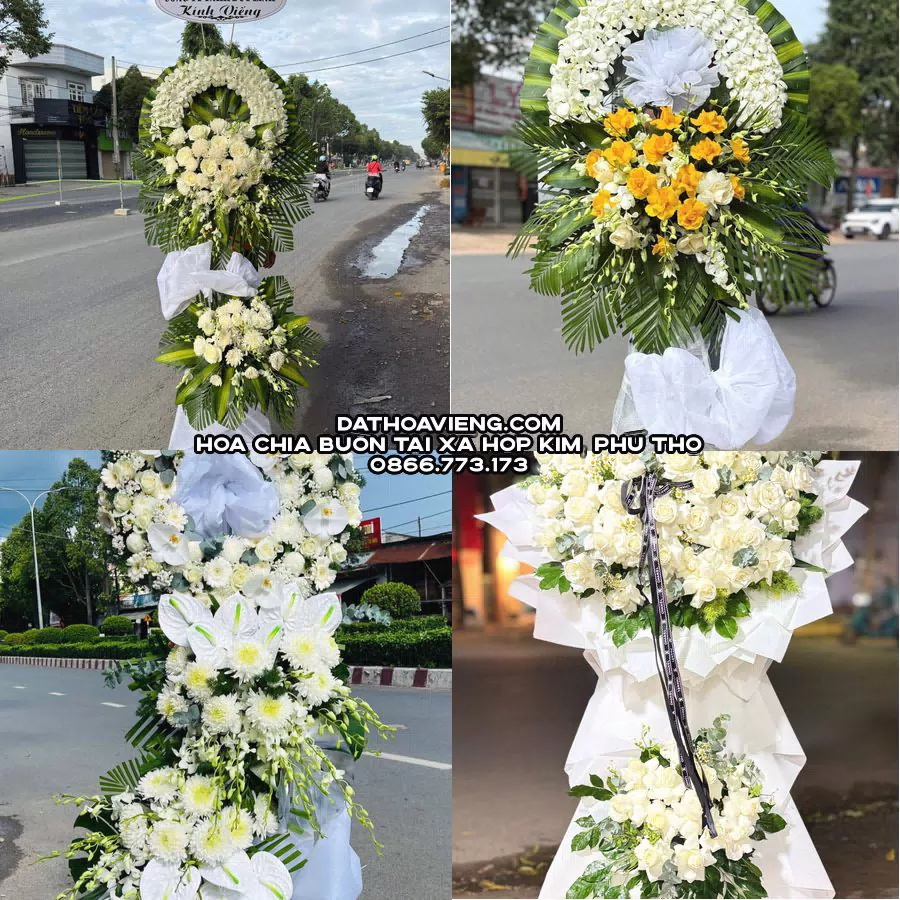 Mẫu hoa chia buồn tham khảo tại Xã Hợp Kim, Phú Thọ