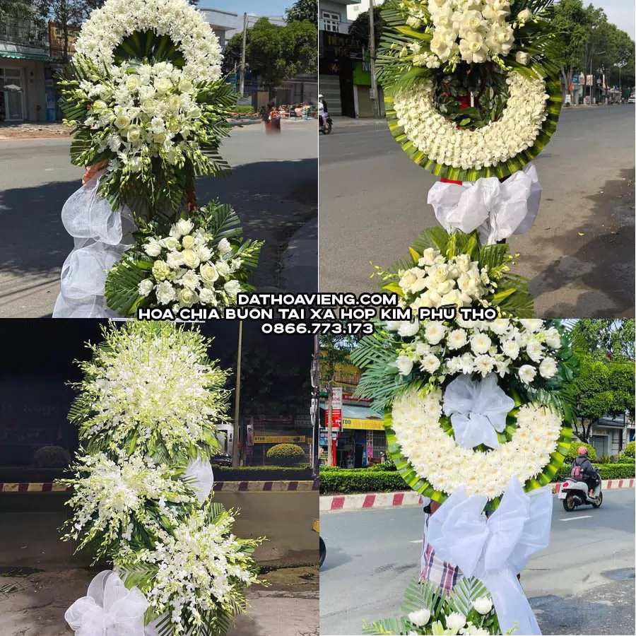 Mẫu hoa chia buồn tham khảo tại Xã Hợp Kim, Phú Thọ
