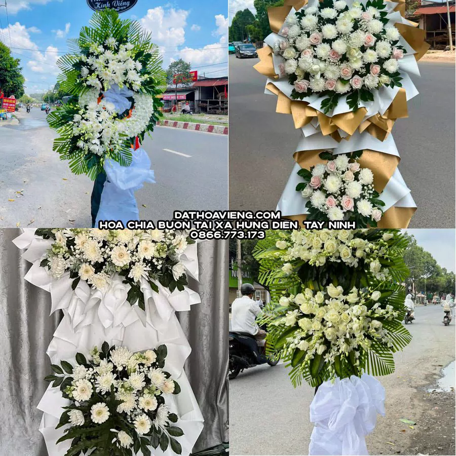Mẫu hoa chia buồn tham khảo tại Xã Hưng Điền, Tây Ninh
