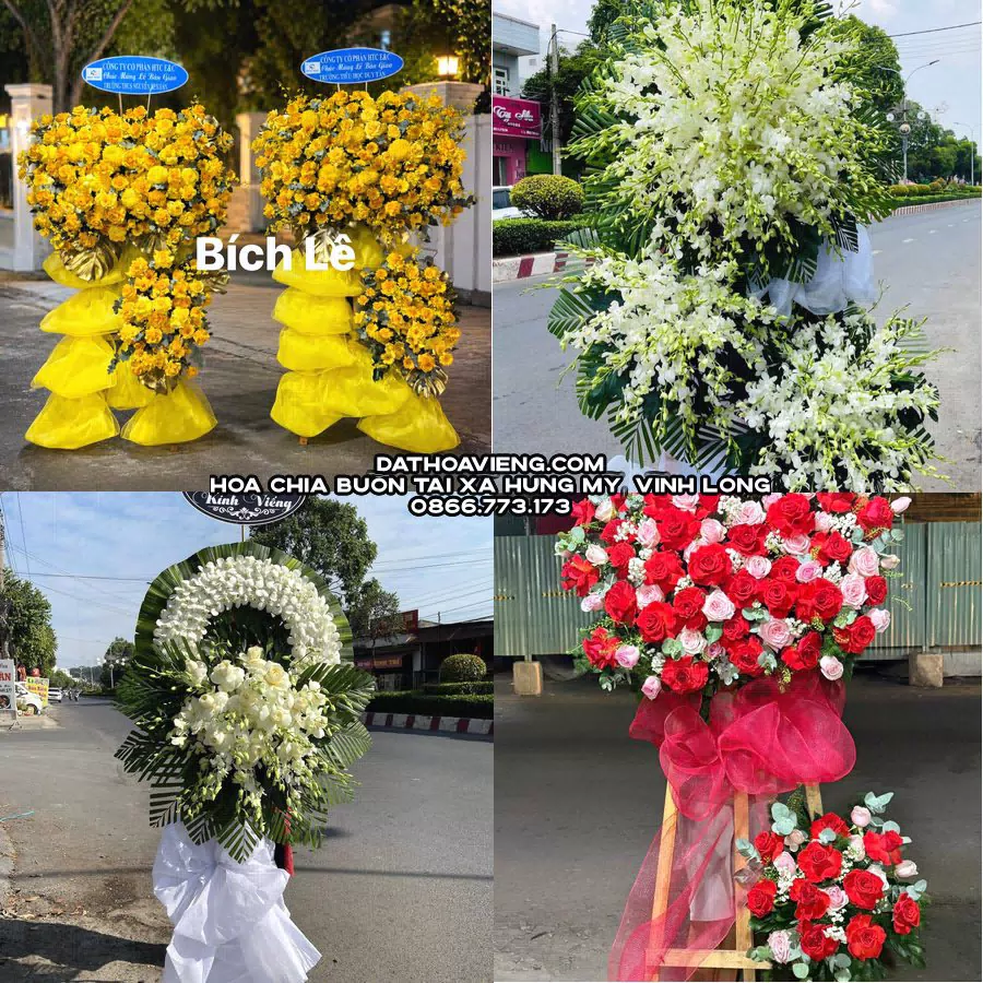 Mẫu hoa chia buồn tham khảo tại Xã Hưng Mỹ, Vĩnh Long