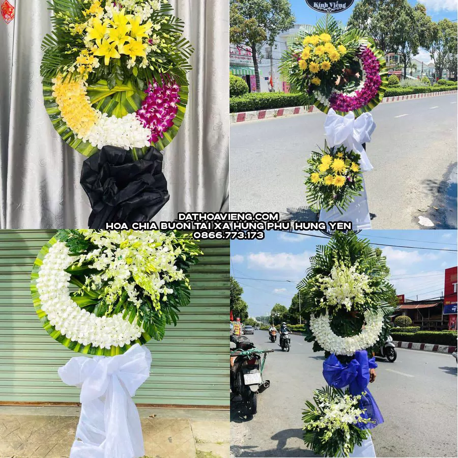 Mẫu hoa chia buồn tham khảo tại Xã Hưng Phú, Hưng Yên