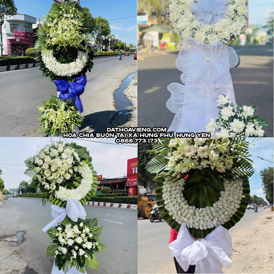 Mẫu hoa chia buồn tham khảo tại Xã Hưng Phú, Hưng Yên