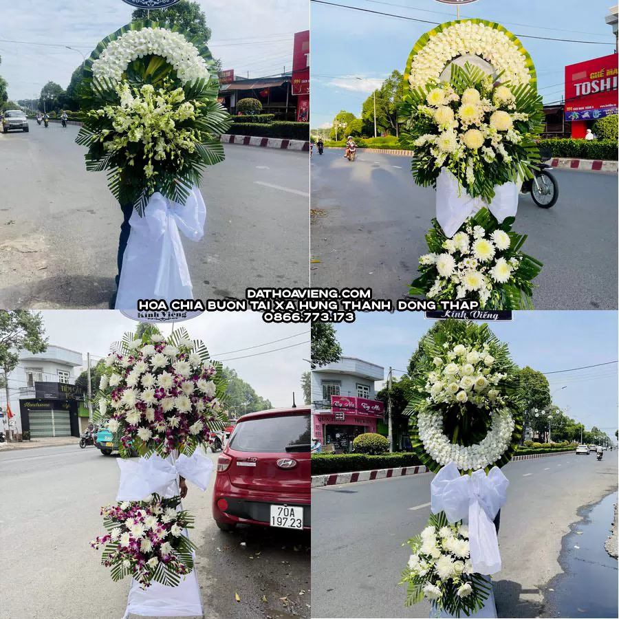 Mẫu hoa chia buồn tham khảo tại Xã Hưng Thạnh, Đồng Tháp