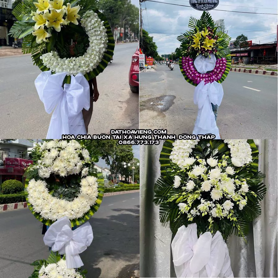 Mẫu hoa chia buồn tham khảo tại Xã Hưng Thạnh, Đồng Tháp
