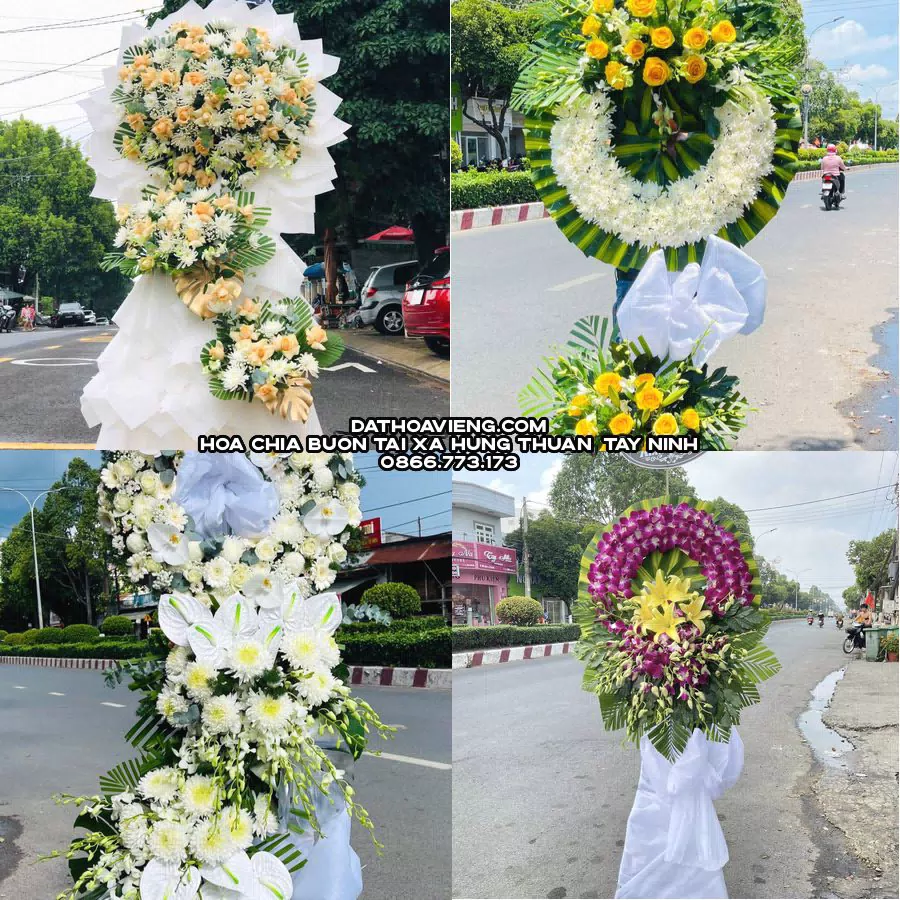 Mẫu hoa chia buồn tham khảo tại Xã Hưng Thuận, Tây Ninh