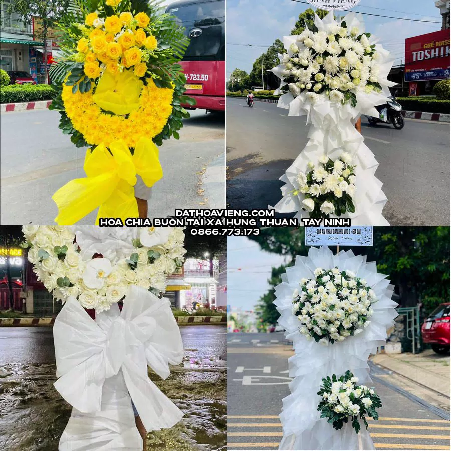 Mẫu hoa chia buồn tham khảo tại Xã Hưng Thuận, Tây Ninh