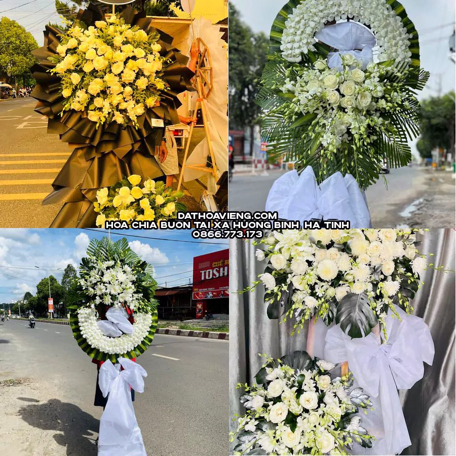Mẫu hoa chia buồn tham khảo tại Xã Hương Bình, Hà Tĩnh
