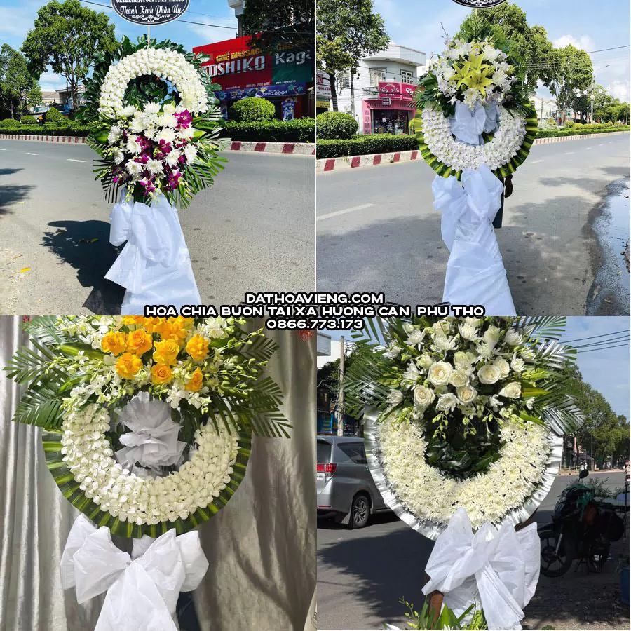 Mẫu hoa chia buồn tham khảo tại Xã Hương Cần, Phú Thọ