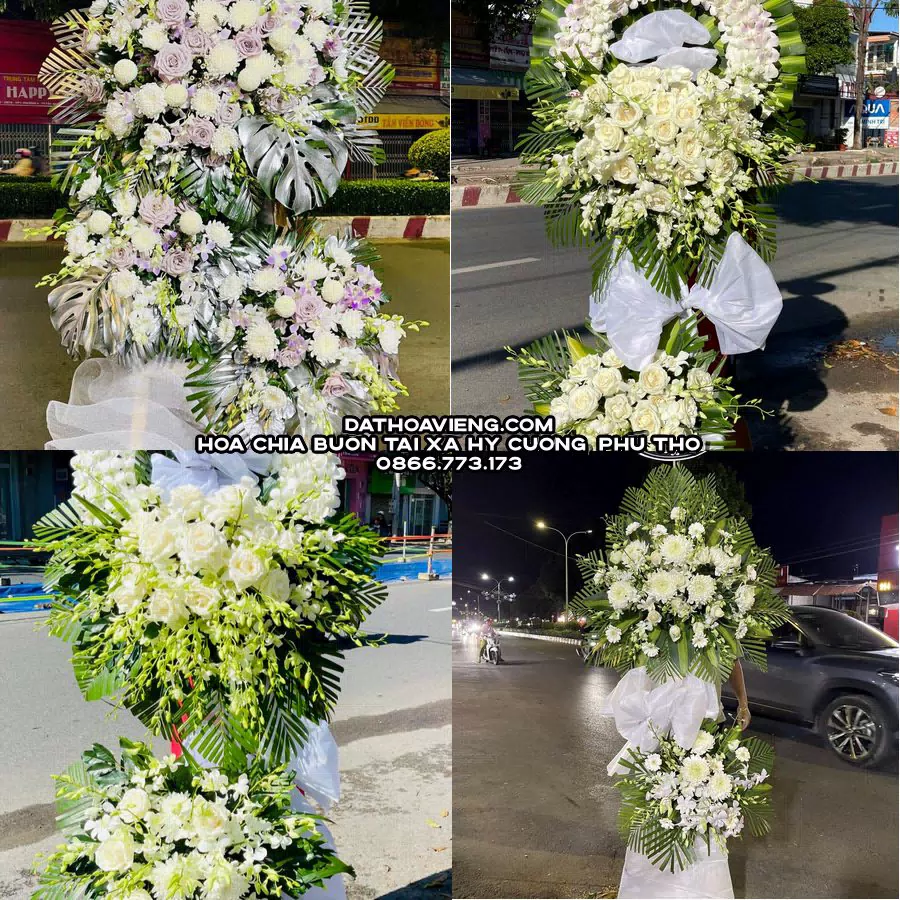 Mẫu hoa chia buồn tham khảo tại Xã Hy Cương, Phú Thọ