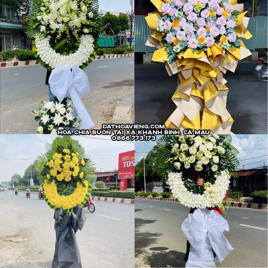 Mẫu hoa chia buồn tham khảo tại Xã Khánh Bình, Cà Mau