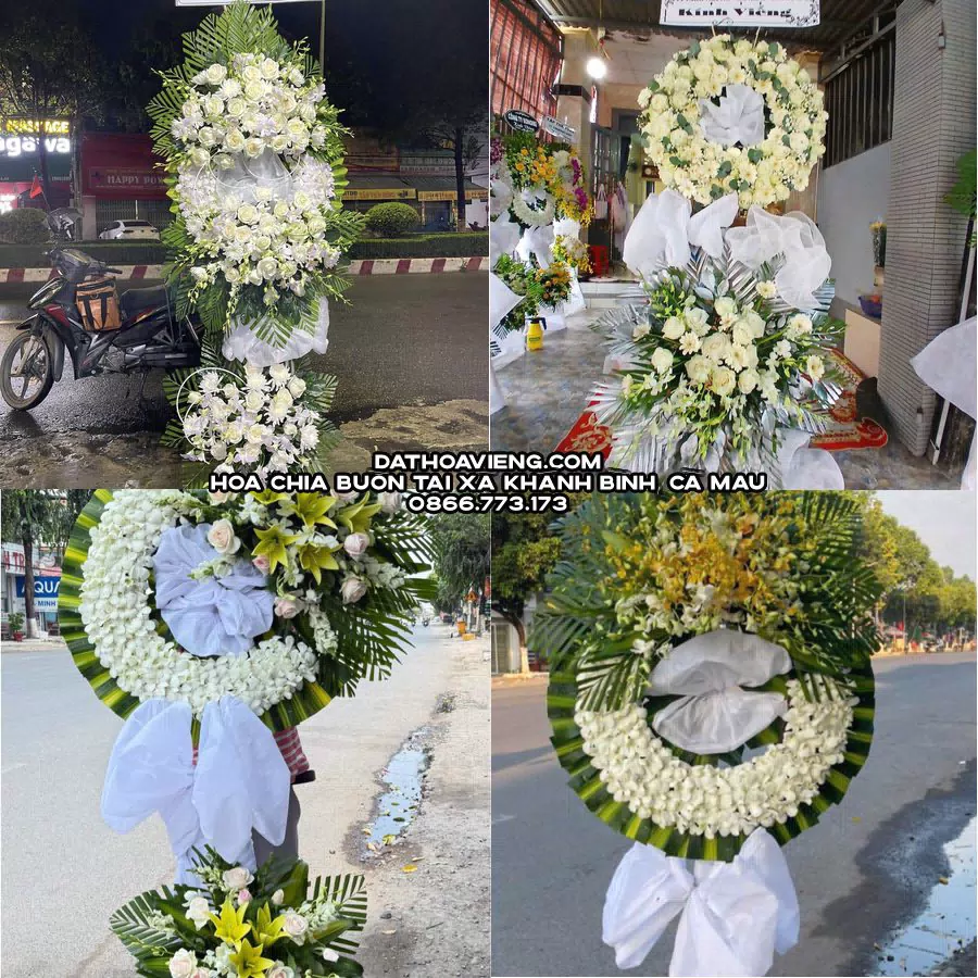 Mẫu hoa chia buồn tham khảo tại Xã Khánh Bình, Cà Mau