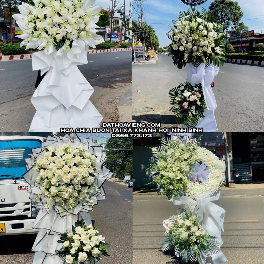 Mẫu hoa chia buồn tham khảo tại Xã Khánh Hội, Ninh Bình