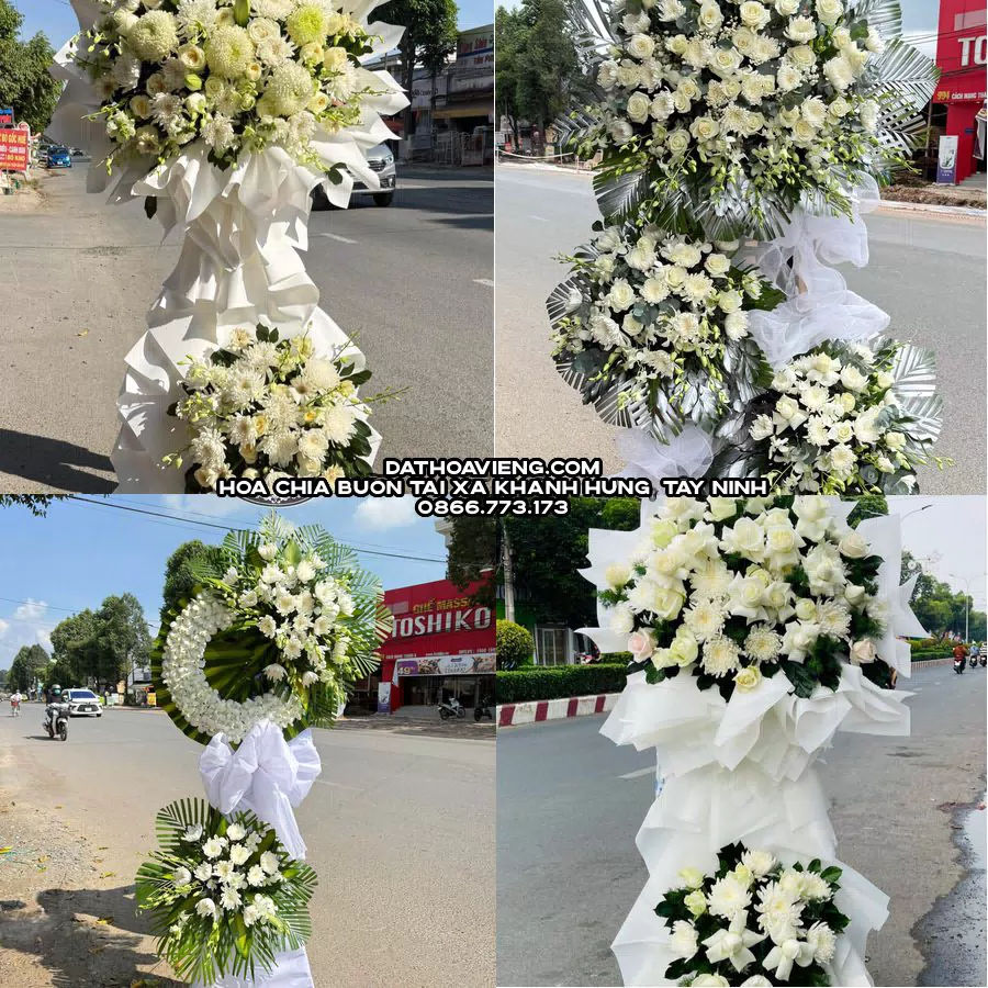 Mẫu hoa chia buồn tham khảo tại Xã Khánh Hưng, Tây Ninh