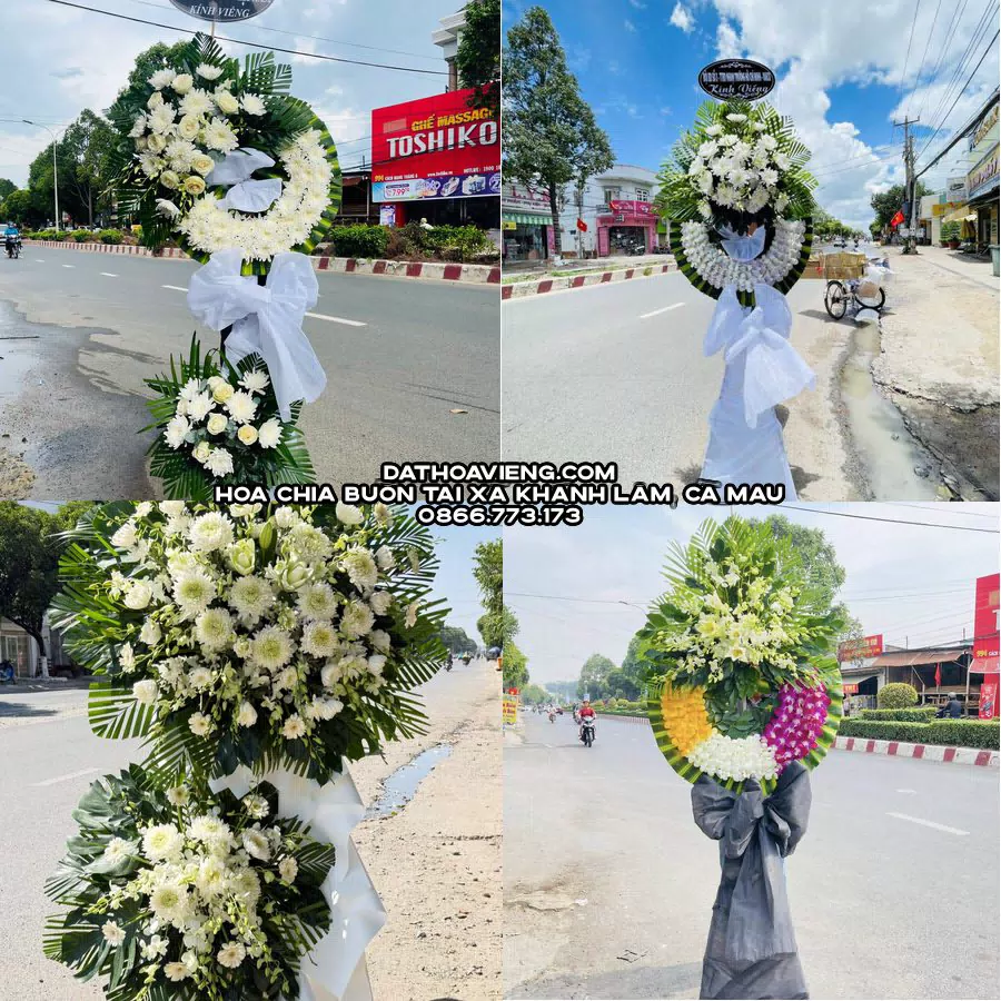 Mẫu hoa chia buồn tham khảo tại Xã Khánh Lâm, Cà Mau