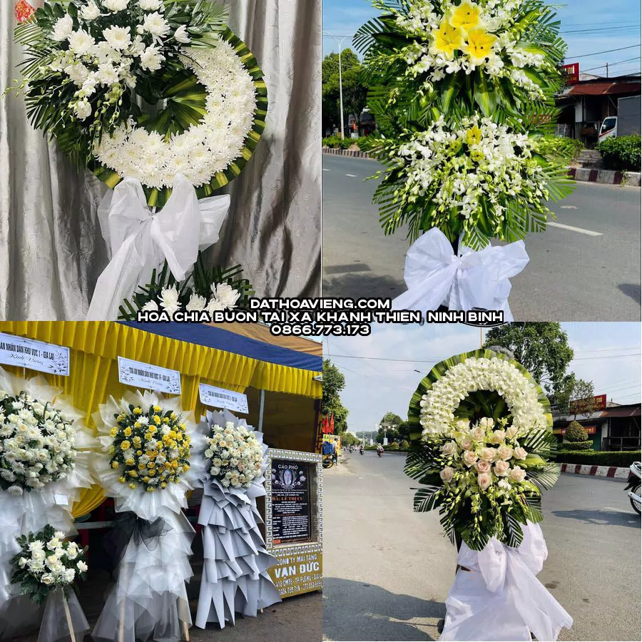 Mẫu hoa chia buồn tham khảo tại Xã Khánh Thiện, Ninh Bình