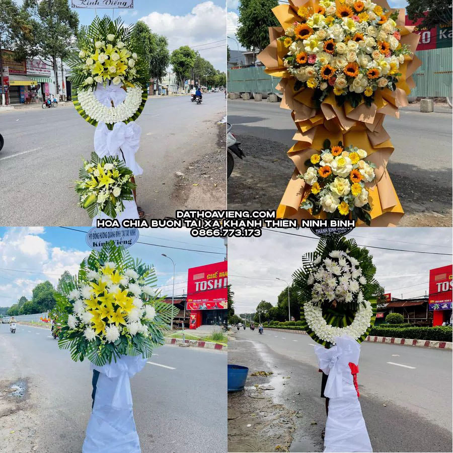 Mẫu hoa chia buồn tham khảo tại Xã Khánh Thiện, Ninh Bình