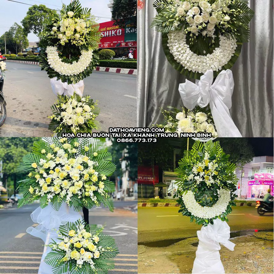 Mẫu hoa chia buồn tham khảo tại Xã Khánh Trung, Ninh Bình