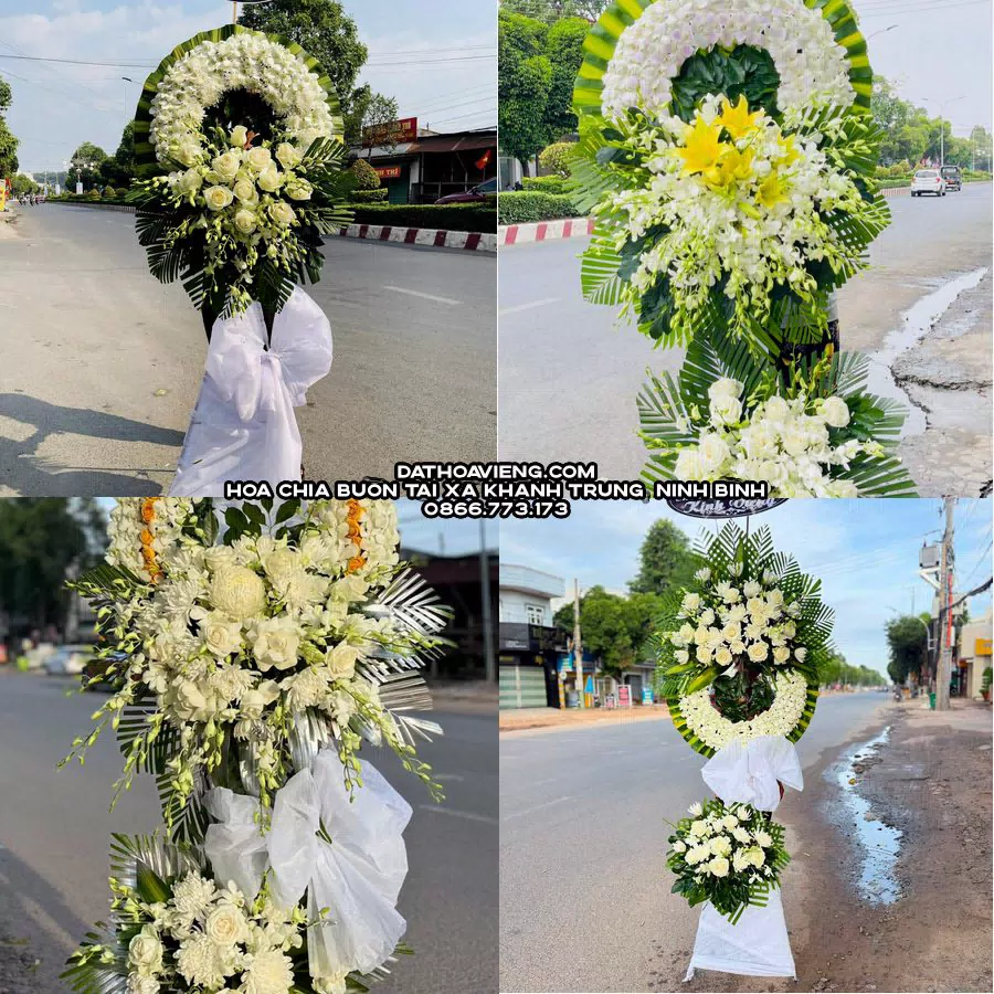Mẫu hoa chia buồn tham khảo tại Xã Khánh Trung, Ninh Bình