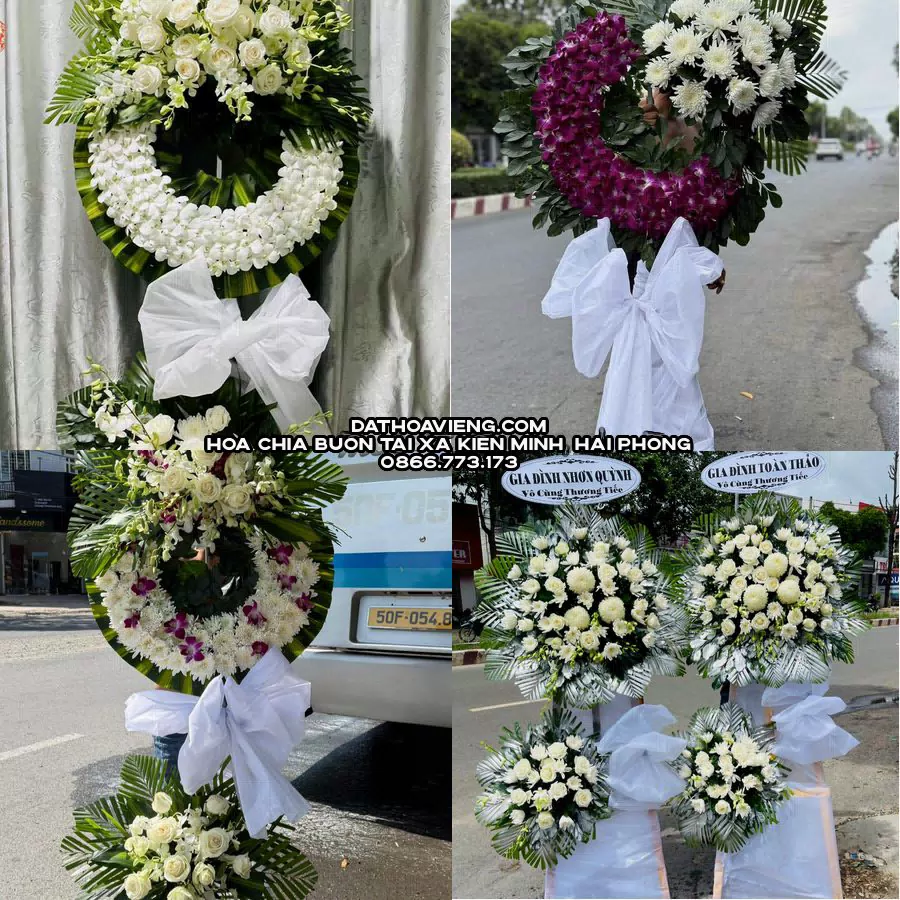 Mẫu hoa chia buồn tham khảo tại Xã Kiến Minh, Hải Phòng