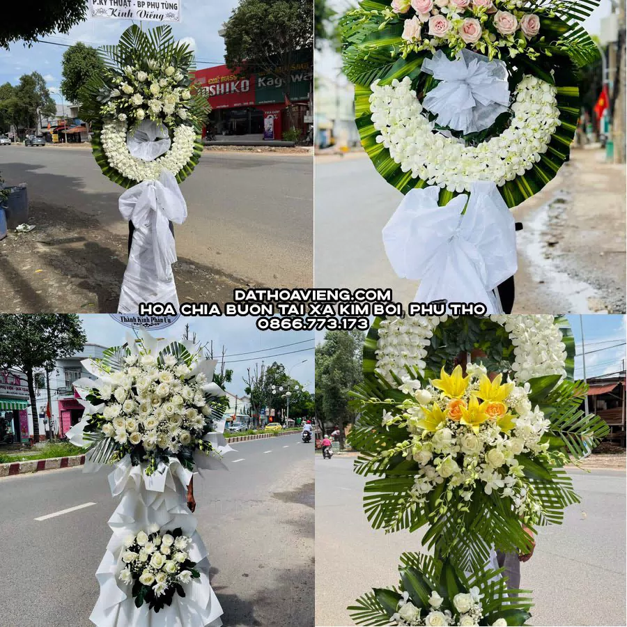 Mẫu hoa chia buồn tham khảo tại Xã Kim Bôi, Phú Thọ