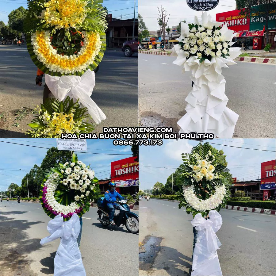 Mẫu hoa chia buồn tham khảo tại Xã Kim Bôi, Phú Thọ