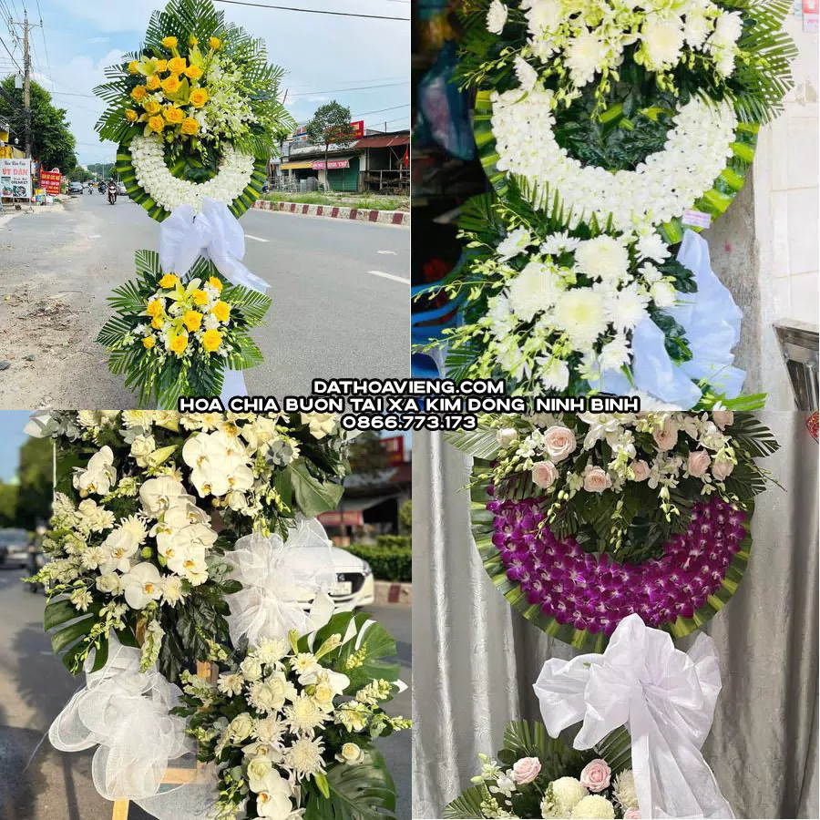 Mẫu hoa chia buồn tham khảo tại Xã Kim Đông, Ninh Bình