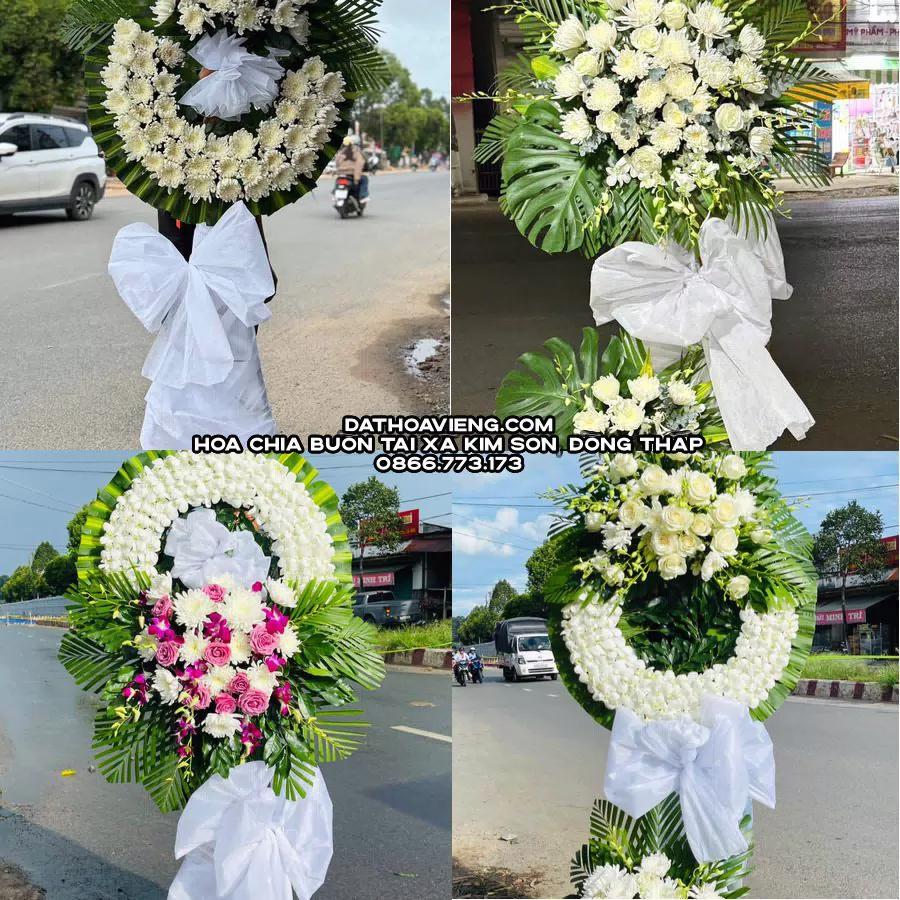 Mẫu hoa chia buồn tham khảo tại Xã Kim Sơn, Đồng Tháp