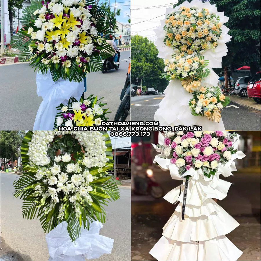 Mẫu hoa chia buồn tham khảo tại Xã Krông Bông, Đắk Lắk