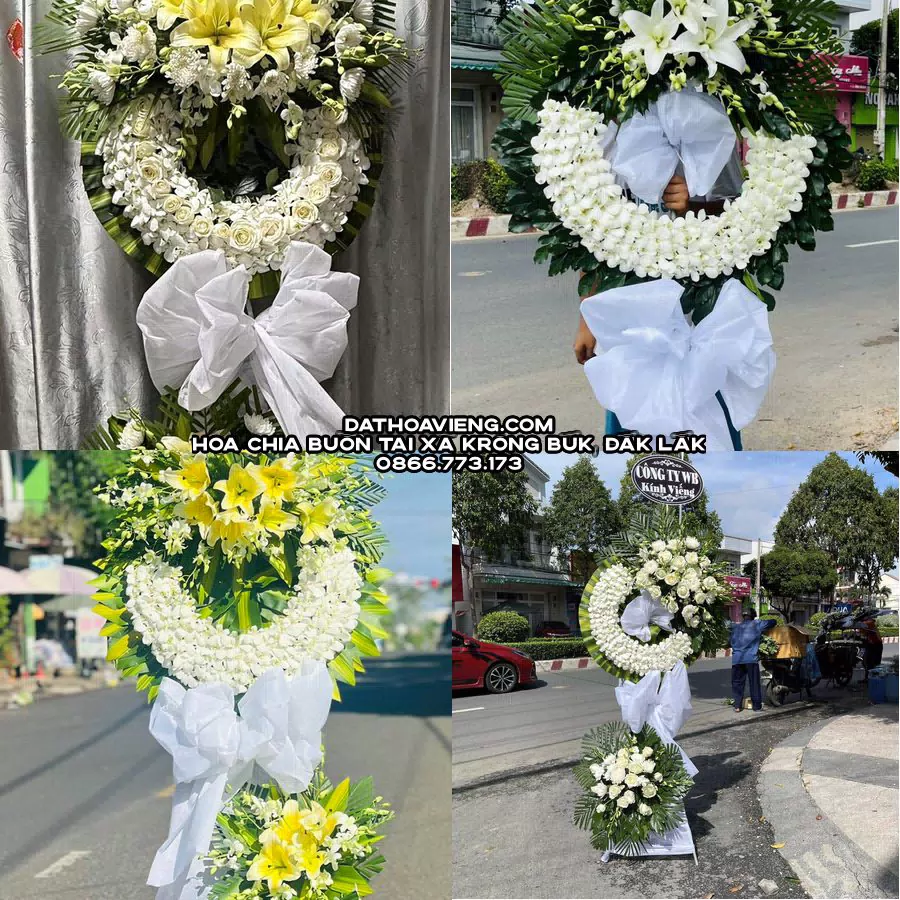 Mẫu hoa chia buồn tham khảo tại Xã Krông Búk, Đắk Lắk