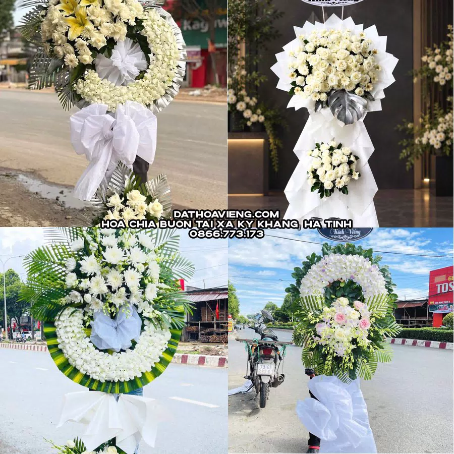 Mẫu hoa chia buồn tham khảo tại Xã Kỳ Khang, Hà Tĩnh