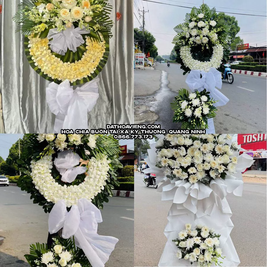 Mẫu hoa chia buồn tham khảo tại Xã Kỳ Thượng, Quảng Ninh