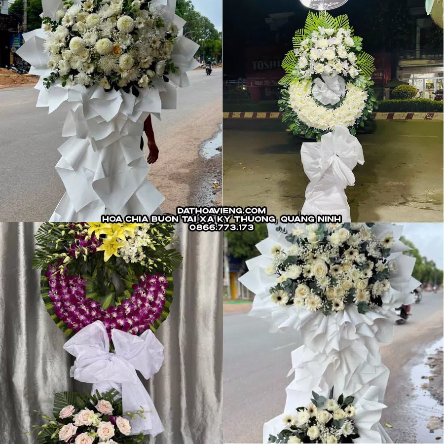 Mẫu hoa chia buồn tham khảo tại Xã Kỳ Thượng, Quảng Ninh