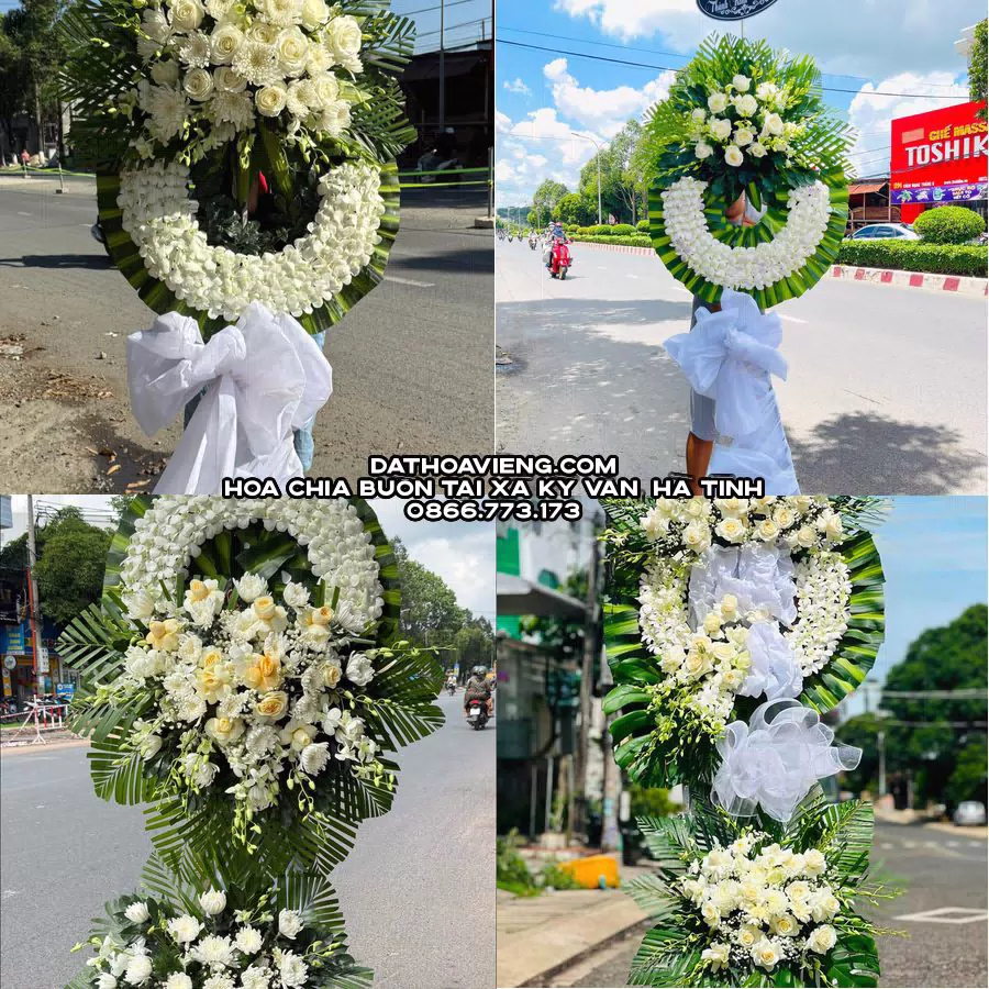 Mẫu hoa chia buồn tham khảo tại Xã Kỳ Văn, Hà Tĩnh