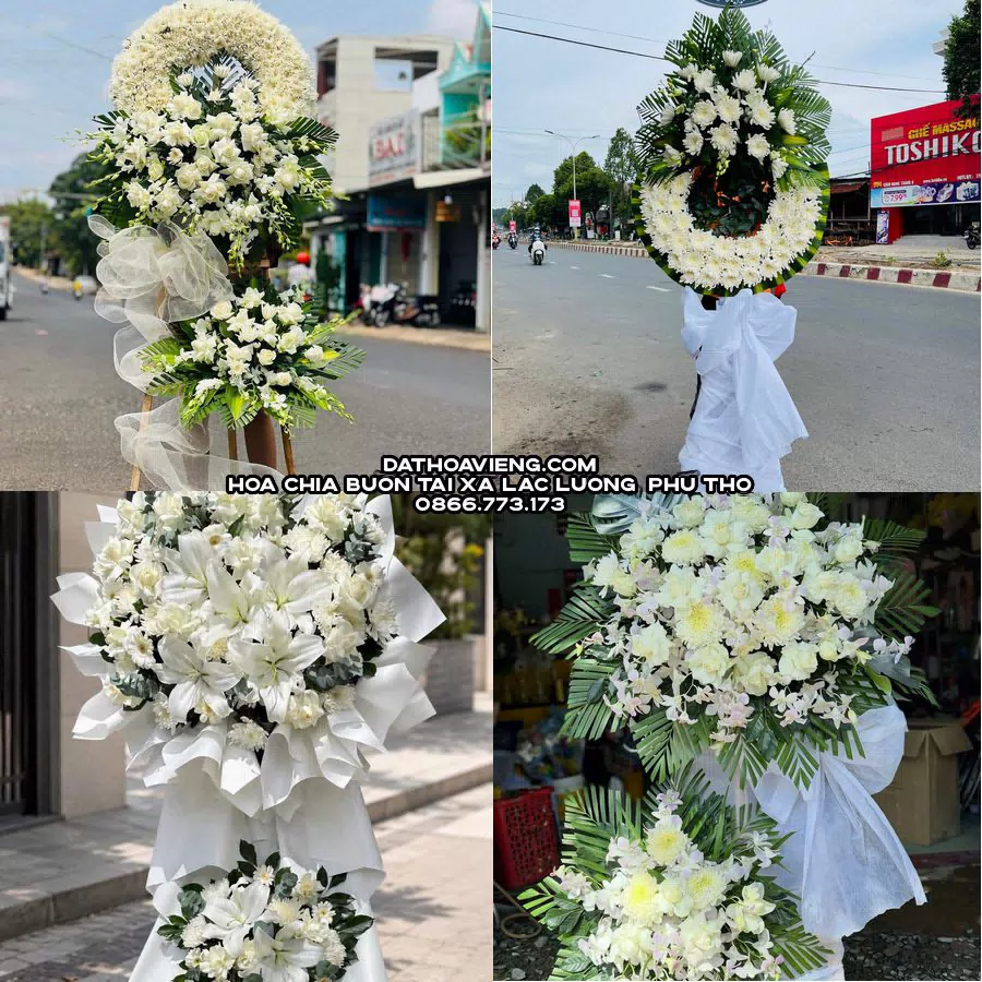 Mẫu hoa chia buồn tham khảo tại Xã Lạc Lương, Phú Thọ