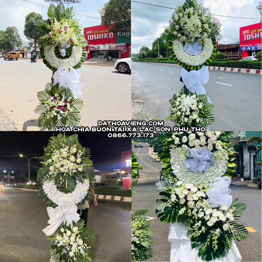 Mẫu hoa chia buồn tham khảo tại Xã Lạc Sơn, Phú Thọ