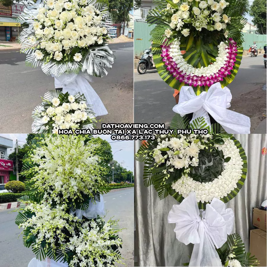 Mẫu hoa chia buồn tham khảo tại Xã Lạc Thủy, Phú Thọ