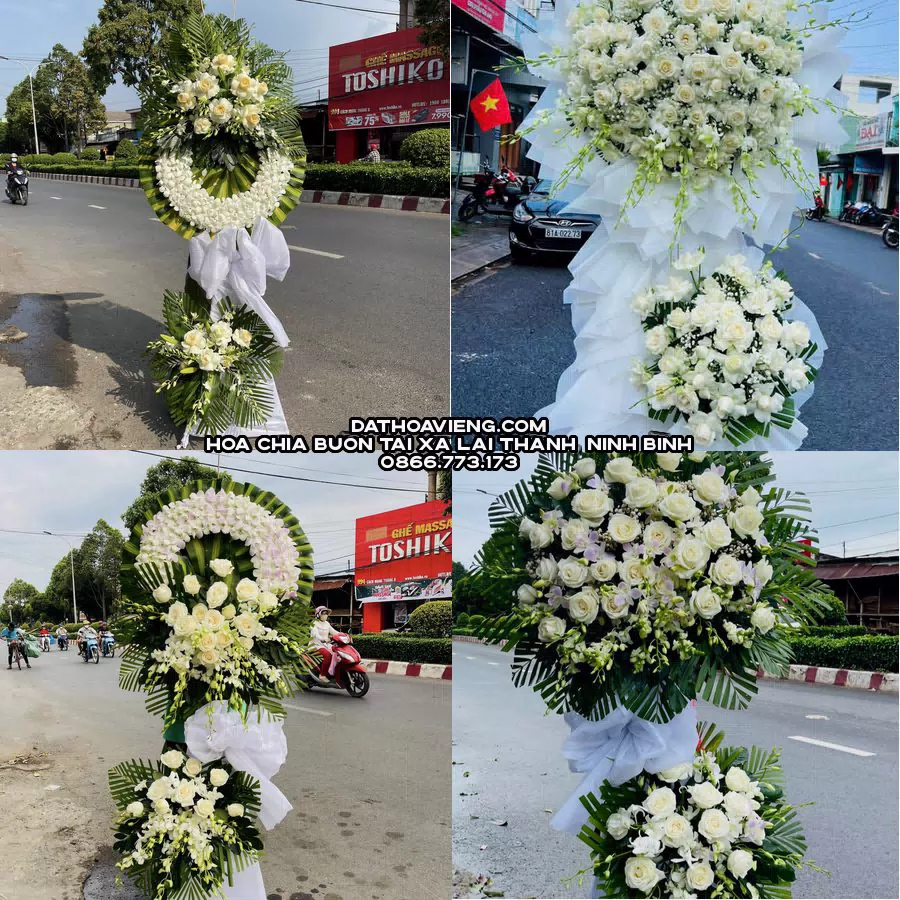 Mẫu hoa chia buồn tham khảo tại Xã Lai Thành, Ninh Bình